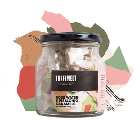 Rose Water & Pistachio Caramels Jar