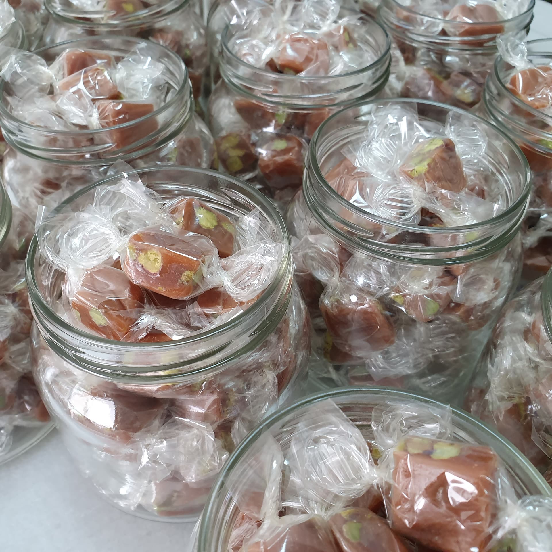 Rose Water & Pistachio Caramels Jars