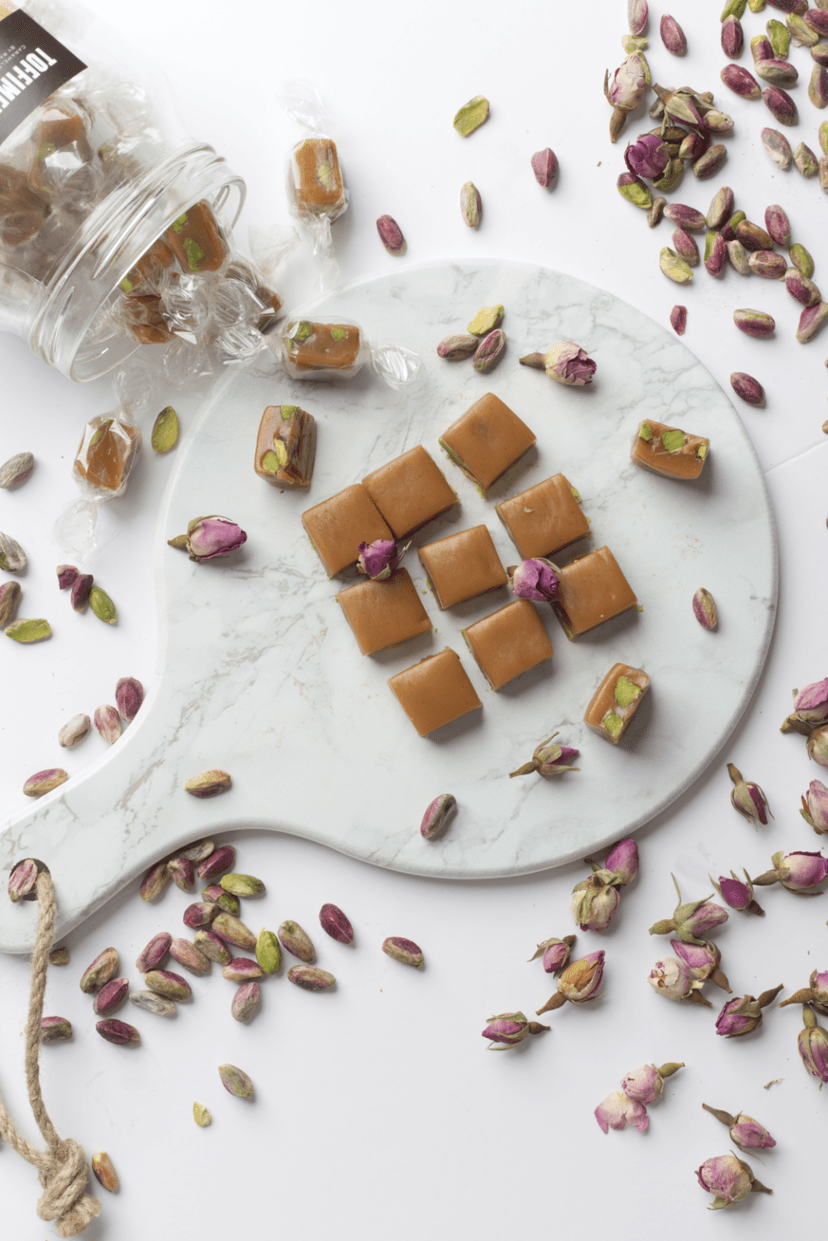 Rose Water & Pistachio Caramels